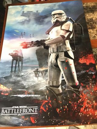Star Wars Battlefront Video Game Double Sided Promo Poster Ea Lucasfilm