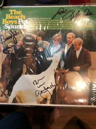 The Beach Boys Signed LP Pet Sounds Orig.  JSA Authentic Brian Wilson Love 5