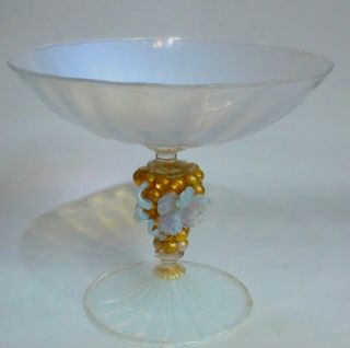 Large Lino Tagliapietra Art Glass Opalescent Bowl Traditional Venetian Style