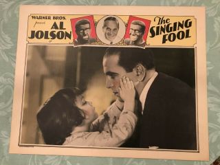 The Singing Fool 1928 Warner Brothers 11x14 " Silent Lobby Card Al Jolson Davey L