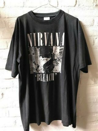 Vintage 1989 Nirvana Band T - Shirt Bleach Size Xl