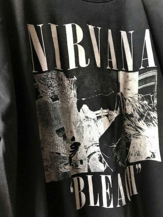 Vintage 1989 Nirvana band t - shirt Bleach size XL 2