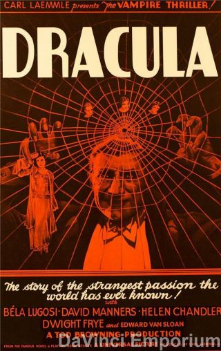 Dracula Vintage Movie Poster Lithograph Bela Lugosi Hand Pulled S2 Art