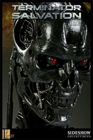 Sideshow 1:1 Scale Life - Size Terminator T - 700 Endoskeleton Bust Statue Endoskull