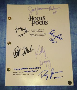 Hocus Pocus 6x Signed Script Bette Midler Sarah Jessica Parker Kathy Najimy