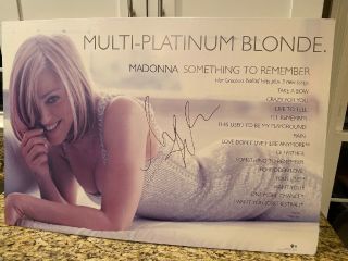 Extremely Rare Signed Autographed Madonna Vintage 1995 Promo Poster 24” X 36”