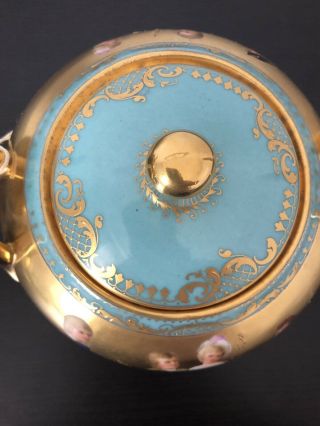 Antique Royal Vienna Porcelain Tea Set With Guilt Mounted Handle Signed Kramer 11