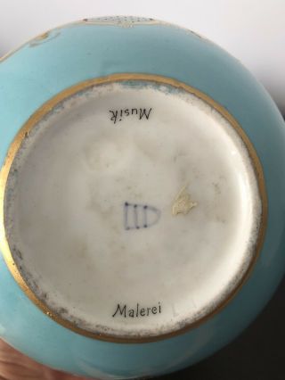 Antique Royal Vienna Porcelain Tea Set With Guilt Mounted Handle Signed Kramer 6