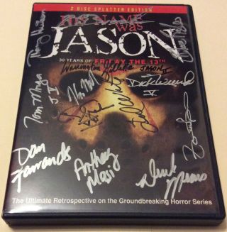 My Name Is Jason Signed Dvd Friday The 13th By 31 2/3/09 Richard Brooker White