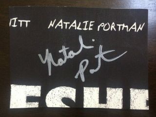 Natalie Portman Signed Index Card Size Cut.  Star Wars,  Thor,  Black Swan,  Léon.
