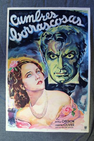 Wuthering Heights - Art By Venturi (1939) 29 " X 43 " Argentine Movie Poster Lb