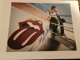 Keith Richards The Rolling Stones Signed 11x14 Photo Bas Loa Autograph