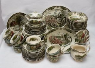 Johnson Brothers Friendly Village Made In England 78 - Piece Set Service For 12