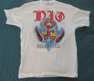Ultra Rare Authentic Vintage T - Shirt Ronnie James Dio Dream Evil Tour 1987 Xl