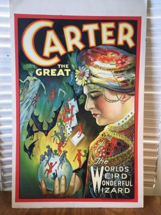 1930s 2 Carter the Great Window Cards Posters 2