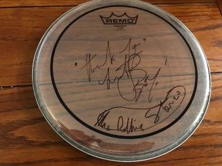Charlie Watts Signed Drumhead Acoa Loa,  Proof Rolling Stones Autographed