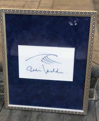 Eddie Vedder - Pearl Jam - Signed Huge Sketch Board - Wave Pro Framed - W/ Proof