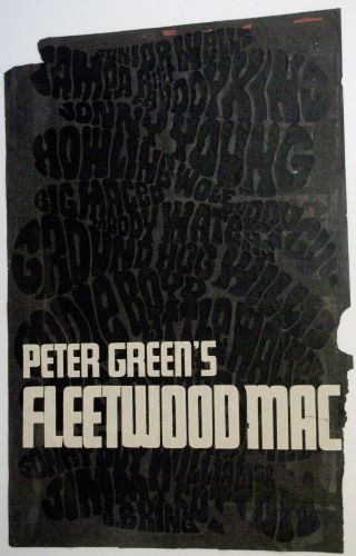Fleetwood Mac 1967/8 Concert Poster