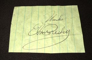 Elvis Presley Signed Autographed Vintage Notebook Cut