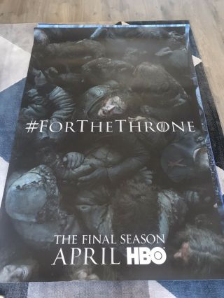 Rare Game Of Thrones Bus Shelter Poster Battle Of The Bastards Jon Snow