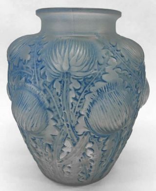 c1926 R Lalique Domremy Thistle Vase 3