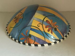 DANISHA Ceramic 2pc Sculpture Bowl Dan Ferguson FROG GARDEN PARTY Ltd Ed 13/44 8