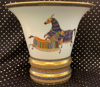 Elegant & Lovely Hermes Cheval D’orient Large Porcelain Vase