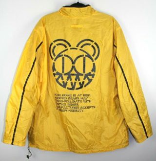Rare Radiohead W.  A.  S.  T.  E Reversible Tour Promo Jacket Poncho Yellow/black Sz Xl