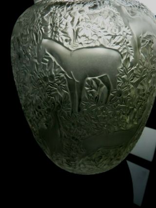 Rene R Lalique Biches Deer Vase circa 1932 2