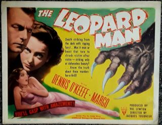 The Leopard Man - 1947 Movie Theater Title Card - Dennis O  Keefe,  Margo