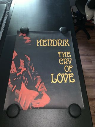 1971 Rare Jimi Hendrix Promo Poster " The Cry Of Love " By: Victor Kahn