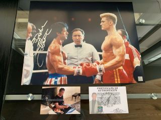 Sylvester Stallone Rocky Balboa Autographed 16x20 Photo Rocky Iv Asi Proof