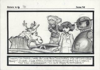 Mike Ploog Storyboard Art From Return To Oz.  Key Scene Gump The Gang
