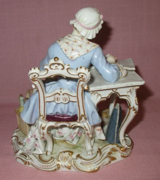 Antique Meissen German Porcelain Figurine The Good Housewife 2654 Rare 6 1/4 