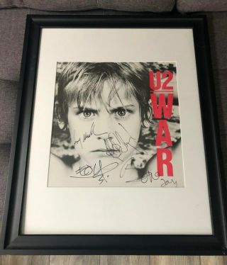 U2 // Framed Autographed War Album By Entire Band - Authentic & From Me