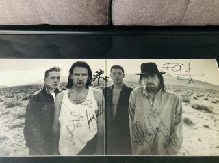 U2 // Framed Autographed Joshua Tree Album by ENTIRE BAND - Authentic & from me 3