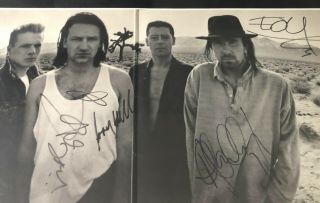 U2 // Framed Autographed Joshua Tree Album by ENTIRE BAND - Authentic & from me 4