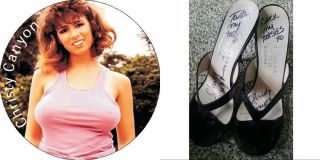 Adult Film Star Christy Canyon Signed Owned/worn Sexy Personal Shoes Heels W/coa