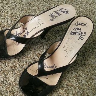 Adult Film Star Christy Canyon Signed Owned/Worn SEXY Personal Shoes Heels w/COA 2