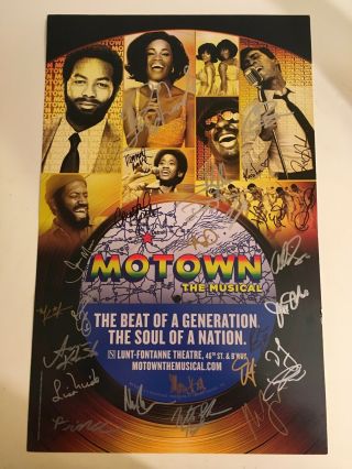 2013 Cast Signed " Motown The Musical " Broadway Poster /