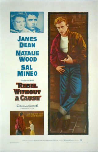 Rebel Without A Cause Movie Poster James Dean Natalie Wood Sal Mineo 1sht
