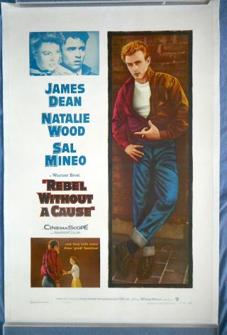 REBEL WITHOUT A CAUSE MOVIE POSTER James Dean Natalie Wood Sal Mineo 1sht 2