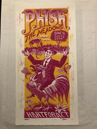 Phish Poster Jim Pollock The Meadows 2000 Hartford
