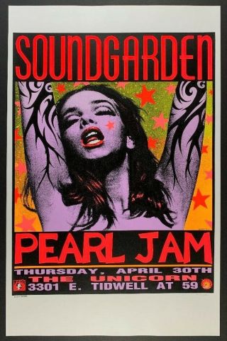 Soundgarden Pearl Jam Poster Texas Concert Purple 2nd Edition Frank Kozik