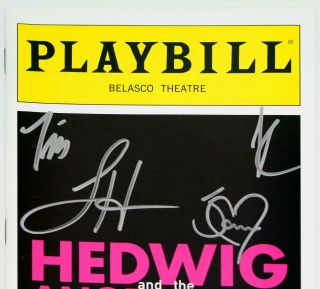HEDWIG & THE ANGRY INCH Lena Hall,  John Cameron Mitchell,  Cast Signed Playbill 3