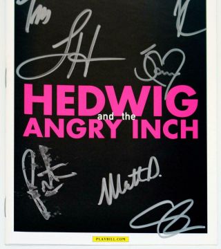 HEDWIG & THE ANGRY INCH Lena Hall,  John Cameron Mitchell,  Cast Signed Playbill 4