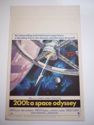 1968 2001 A Space Odyssey Window Card One Sheet Movie Poster Kubrick