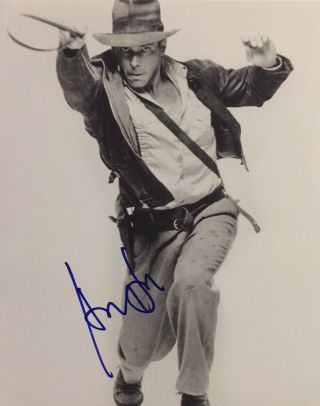 Harrison Ford Signed B/w Photo Jsa “indiana Jones”