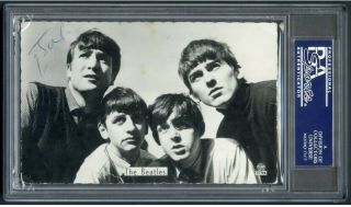 Beatles 63 PROMO UK PARLOPHONE PHOTO CARD SIGNED BY JOHN LENNON & PAUL McCARTNEY 2