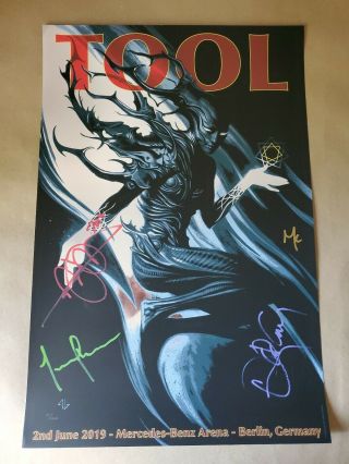 Tool Poster Berlin 2019 Signed By The Band Adi Granov Foil Rare Autographed